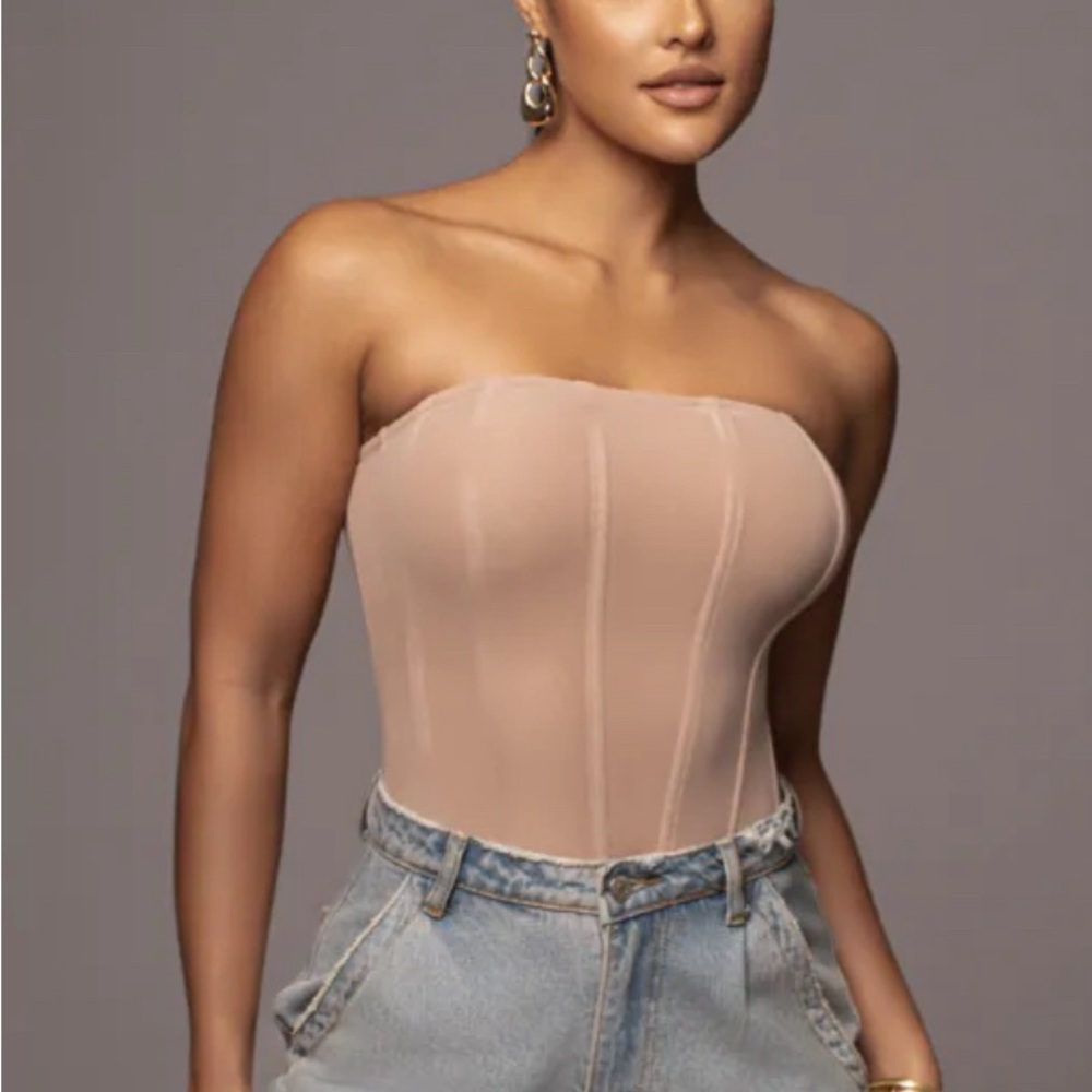 JLUXLABEL Beige Paulina Bustier